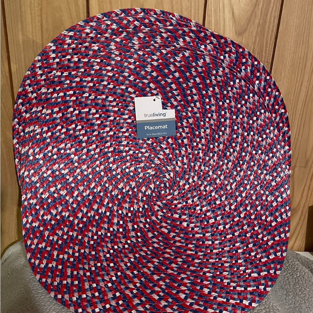 Trueliving Red and Blue Woven Placemat
